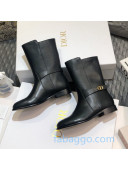 Dior Empreinte Short Boots in Black Soft Calfskin 2020