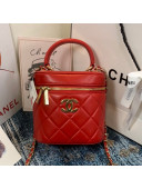 Chanel Quilted Lambskin Vanity Case AS1626 Red 2020