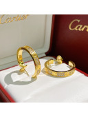 Cartier Love Earrings with Crystals CE32205 Gold 2022