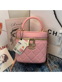 Chanel Quilted Lambskin Vanity Case AS1626 Pink 2020