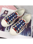 Dior Walk'N'dior Embroidered Cotton Canvas Sneakers 04 2019