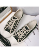 Dior Walk'N'dior Embroidered Cotton Canvas Sneakers Green 06 2019