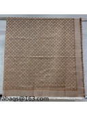 Louis Vuitton Monogram Silk and Wool Sqaure Scarf 120x120cm Beige 2021 21100708