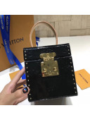 Louis Vuitton Studs Monogram Vernis Leather Bleecker Box Vintage Bag Black