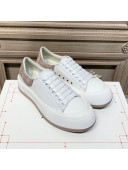Alexander Mcqueen Deck Cotton Canvas Lace Up Sneakers White/Khaki 2020 (For Women and Men)