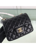 Chanel Quilted Lambskin Mini Flap Bag A35200 Black/Gold 2020