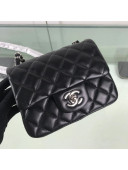 Chanel Quilted Lambskin Mini Flap Bag A35200 Black/Silver 2020
