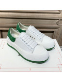 Alexander Mcqueen Deck Cotton Canvas Lace Up Sneakers White/Green 2020 (For Women and Men)