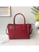 Gucci Interlocking G Charm Leather Tote Bag 449659 Red 2019