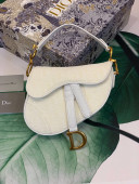 Dior Mini Saddle Bag in Oblique Canvas Bag White 2020