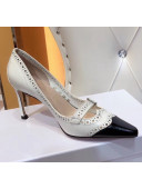 Dior Spectadior Strap Pumps in Perforated Leather Black/White 2020
