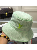 Louis Vuitton Monogram Denim Bucket Hat Green 2021