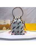 Fendi Mania Tresor Mini Bucket Bag with Tassel White 2018