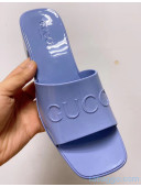 Gucci TPU Slide Sandal ‎With 5.5cm Heel Blue 2021