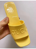 Gucci TPU Slide Sandal ‎With 5.5cm Heel Yellow 2021