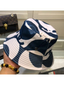 Chanel Printed Fabric Bucket Hat Blue/White 2021