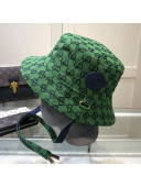 Gucci Multicolor GG Canvas Bucket Hat Green 2021 02