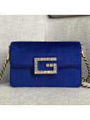 Gucci Velvet Shoulder Bag with Square G 544242 Dark Blue  2018