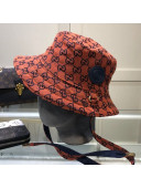 Gucci Multicolor GG Canvas Bucket Hat Orange 2021 07