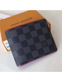 Louis Vuitton Men's Multiple Wallet in Damier Graphite Canvas N63260 2020