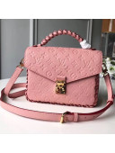 Louis Vuitton Braided Monogram Empreinte Leather Pochette Metis Bag Pink F/W2018