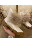 Gucci Wool Short Boot with Pompon Charm Silver 2020