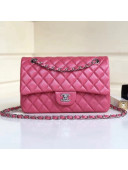 Chanel Quilting Pearl Caviar Calfskin Medium Classic Double Flap Bag Rosy 2018