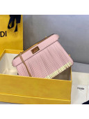 Fendi Peekaboo I See U Pochette Chain Bag with Fringes Pink 2021