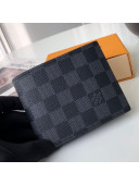 Louis Vuitton Men's Amerigo Wallet in Damier Graphite Canvas Black N60053 2020