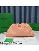 Bottega Veneta The Large Pouch Clutch in Woven Lambskin Nude Pink 2021 18