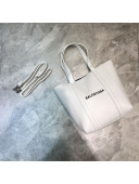 Balenciaga Everyday XXS Mini Tote Bag in White Grained Calfskin 2022 