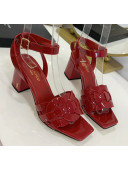 Saint Laurent Patent Leather Sandal With 6.5cm Heel Red 2020
