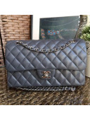 Chanel Lambskin Medium Classic Flap Bag A1112 Gray