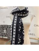 Chanel Cashmere Scarf 100x200cm Black 2021 21100737