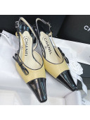 Chanel Vintage Lambskin Bow Slingback Pumps 8cm Apricot 2021 09