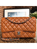 Chanel Grained Calfskin Medium Classic Flap Bag A1112 Tan