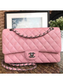 Chanel Grained Calfskin Medium Classic Flap Bag A1112 Pink
