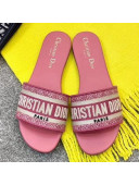 Dior Canvas Slide Sandal Pink 2019