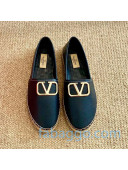 Valentino VLogo Leather Espadrilles Blue 2020
