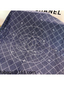Chanel Cashmere Scarf 140x140cm Blue 2021 21100744