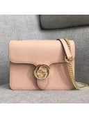Gucci GG Leather Small Shoulder Bag 510304 Pink 2018