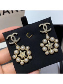 Chanel Star Pearl Short Earrings AB2335 2019