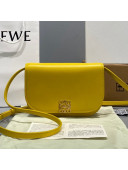 Loewe Goya Accordion/Mini Bag in Silk Calfskin Yellow 2021