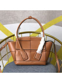 Bottega Veneta Arco Mini Bag in Smooth Maxi Woven Calfskin Brown 2019