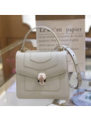 Bvlgari Serpenti Forever Mini Top Handle Bag White/Pink 2021