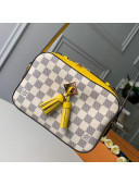 Louis Vuitton Saintonge Top Handle Bag N40154 Damier Azur Canvas/Yellow 2019