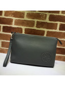 Gucci Grained Leather GG Pouch 322054 Grey 2020