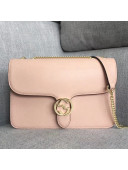 Gucci GG Leather Medium Shoulder Bag 510303 Pink 2018