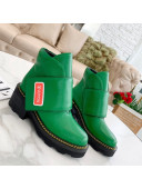 Louis Vuitton LV Beaubourg Padded Strap Ankle Boots Green 2021