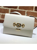 Gucci Zumi Smooth Leather Small Shoulder Bag 576388 White 2019